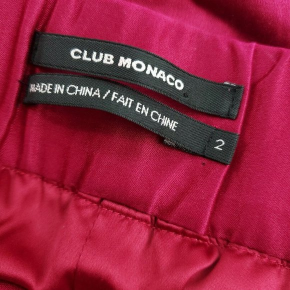 Club Monaco Womens Fuchsia Fully Lined Adjustable Straps Mini Skirt Size 2 - Picture 8 of 13